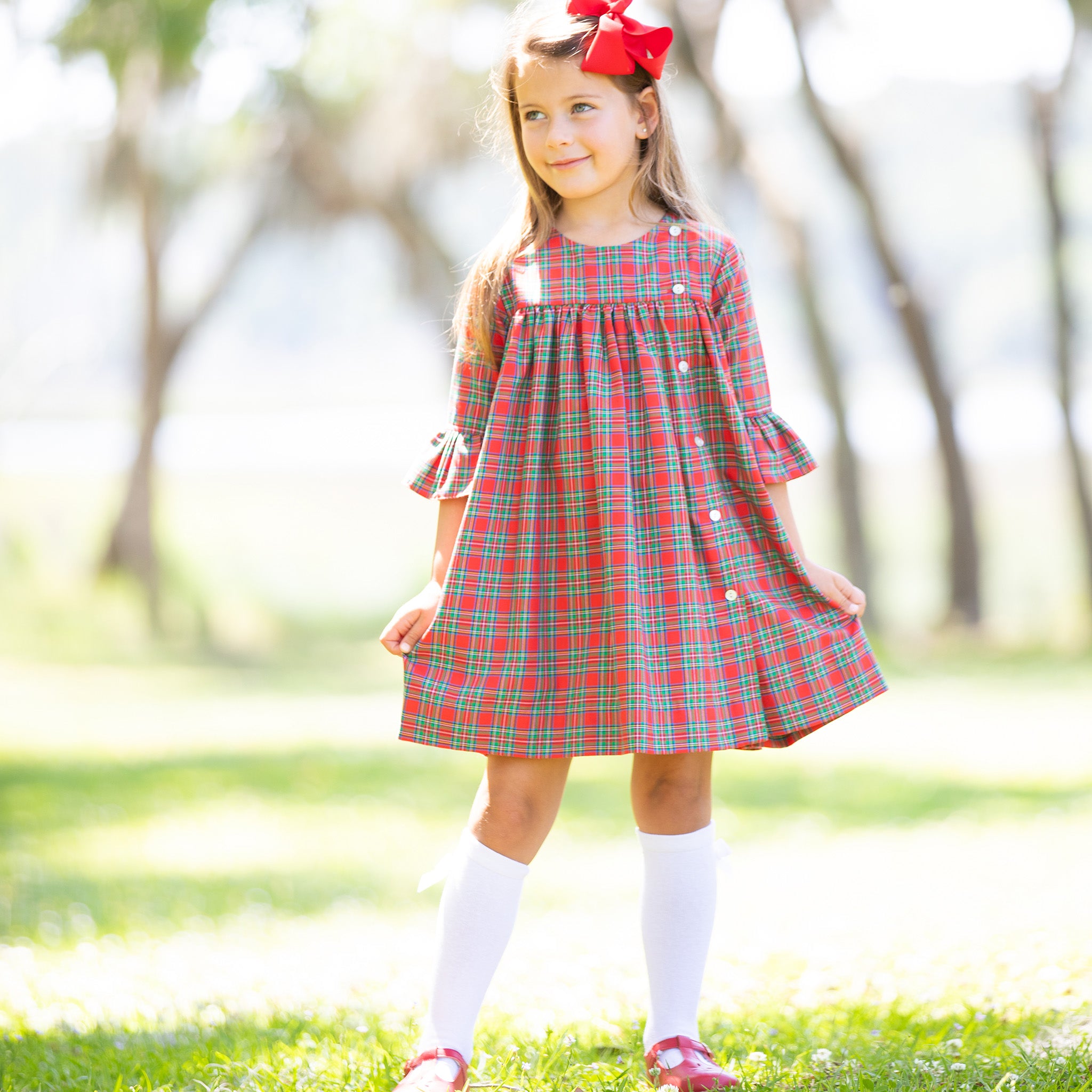 Plaid kids clearance dress