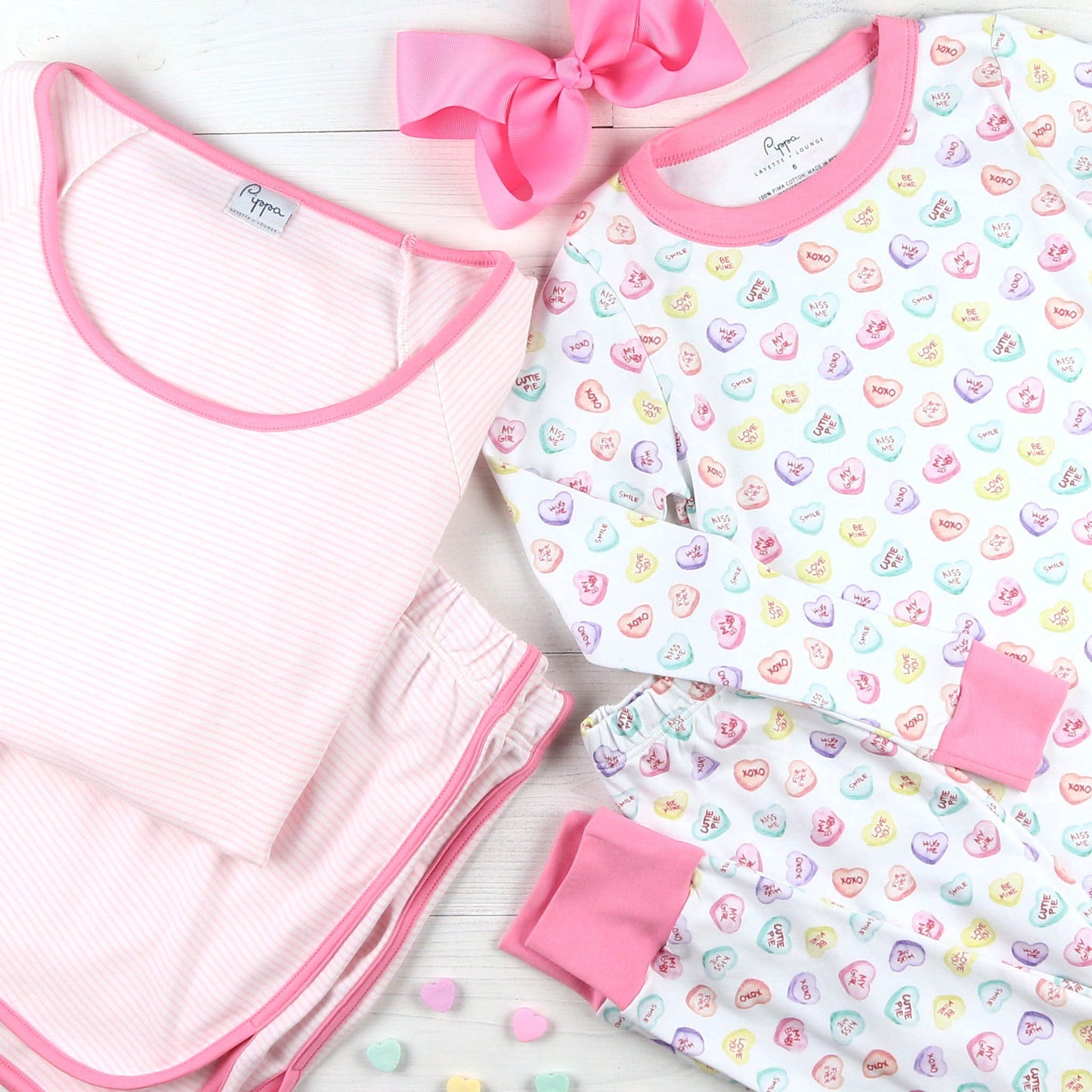 Girls Pima Loungewear - Candy Hearts