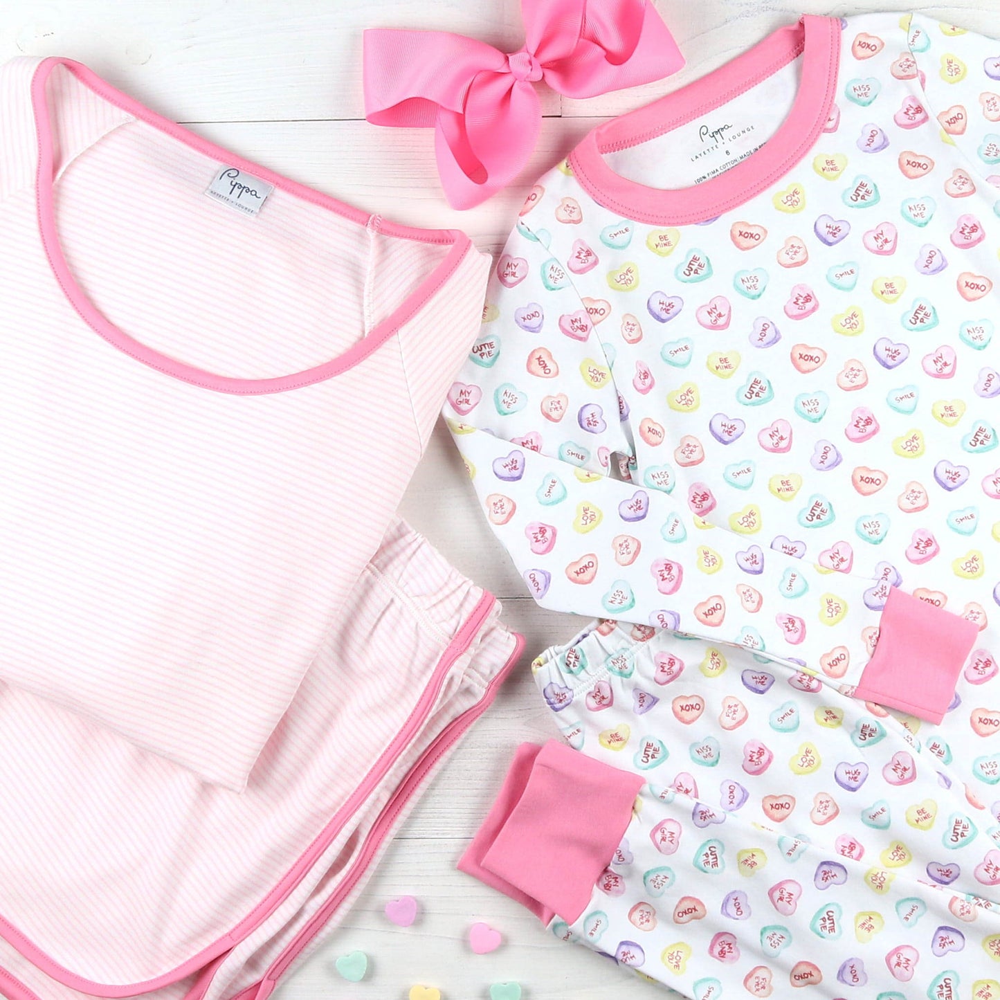 Girls Pima Loungewear - Candy Hearts (SAMPLE)