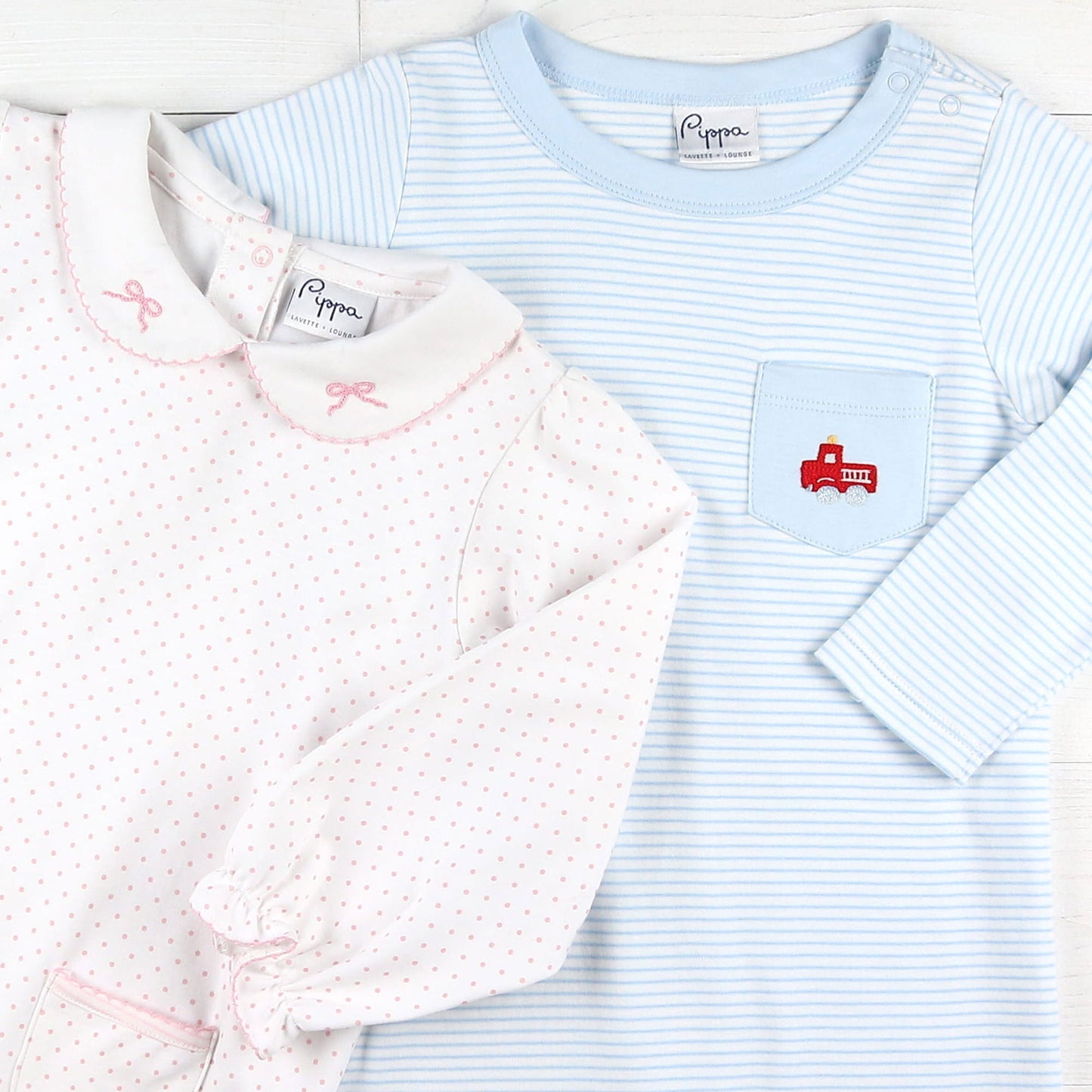 Girls Pima Romper - Bows