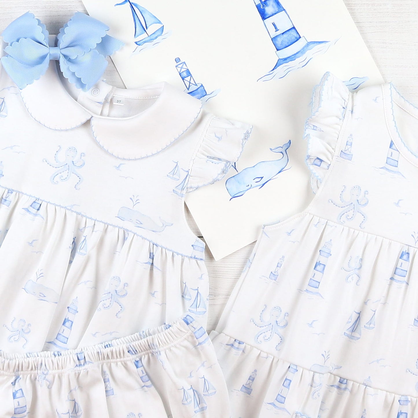 Nautical Toile Pima Set