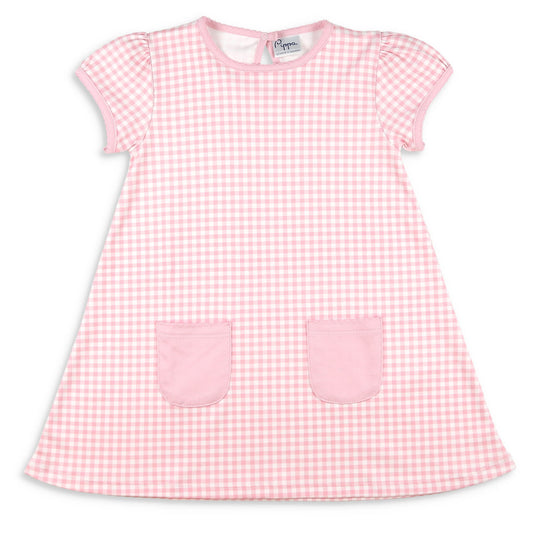 Pink Gingham Pima Play Dress