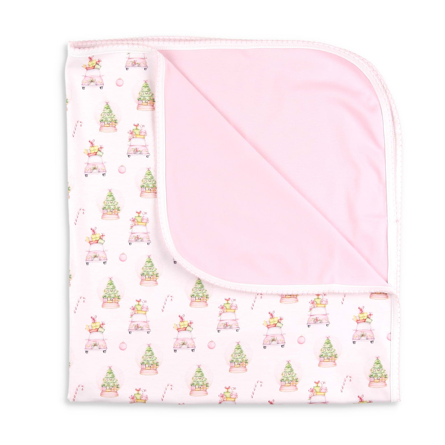 Pink Chistmas Pima Blanket
