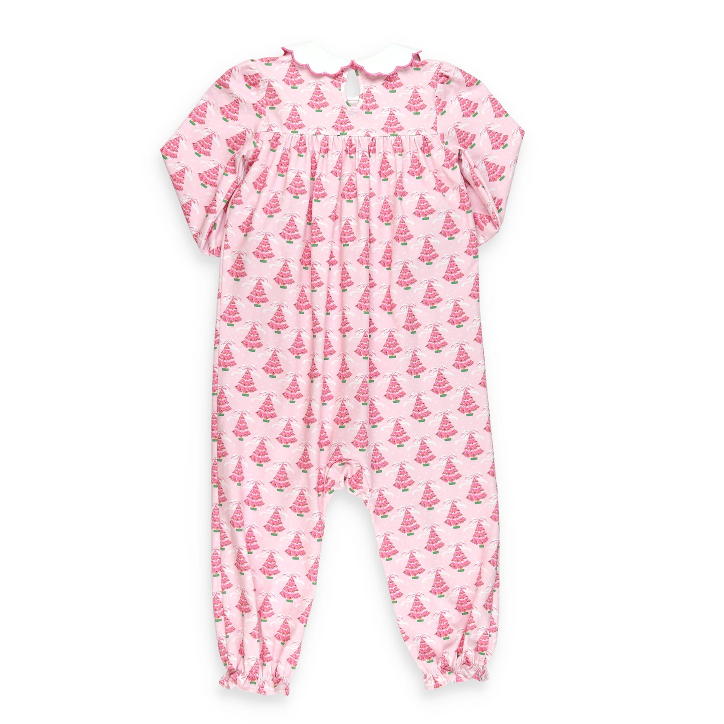 pink christmas tree bubble back
