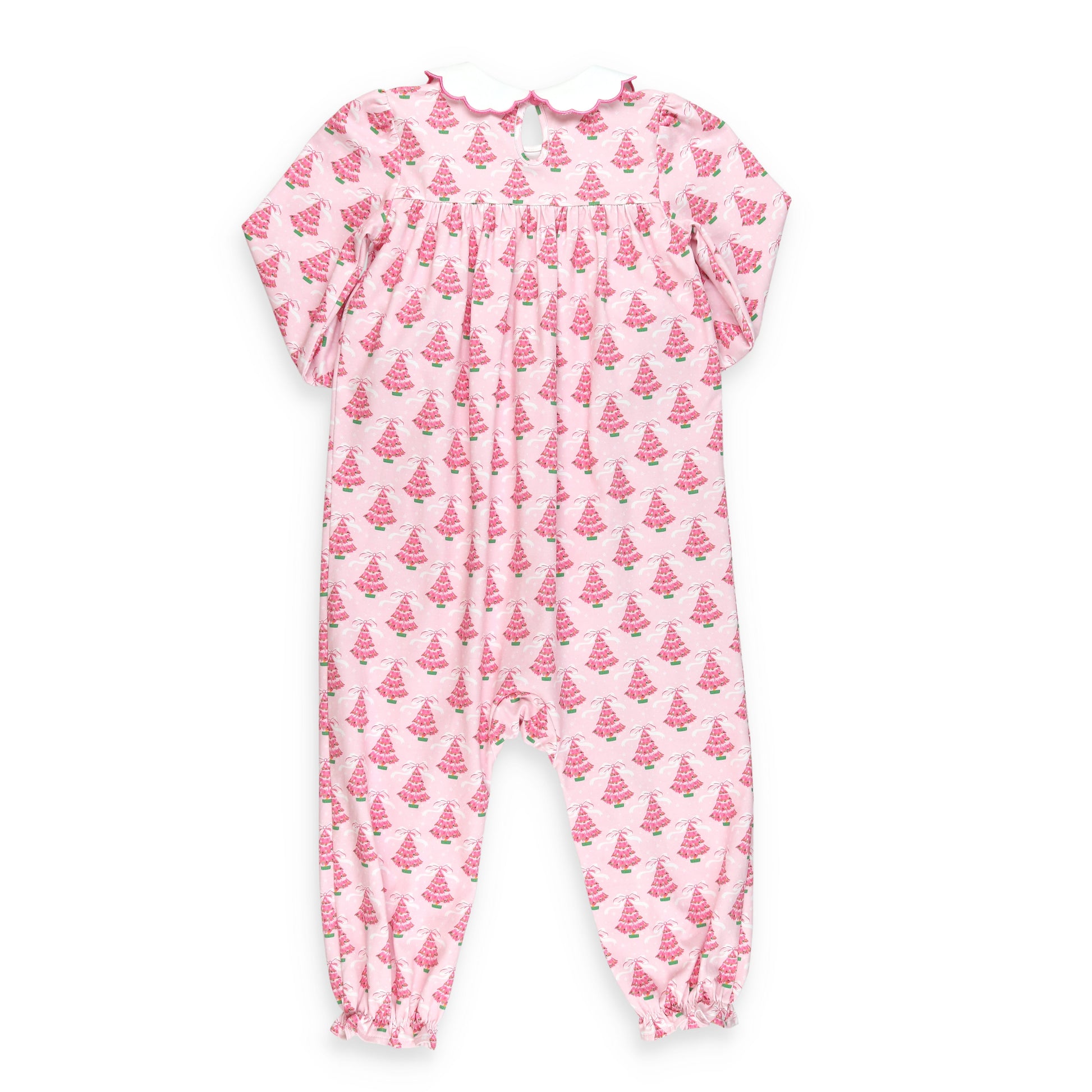 pink christmas tree bubble back