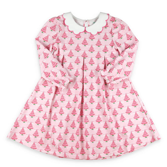 pink christmas tree dress