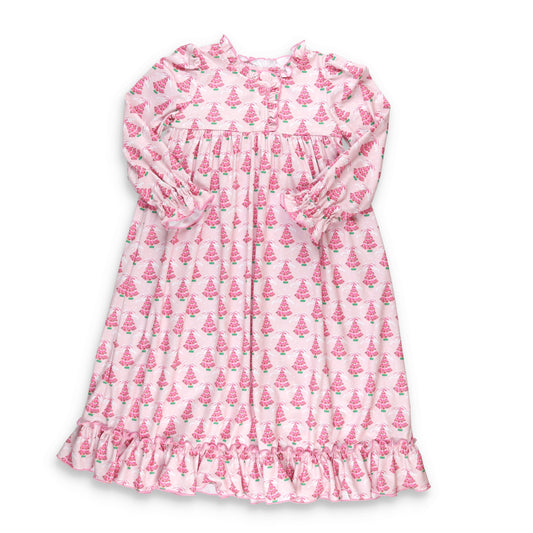 pink christmas tree gown