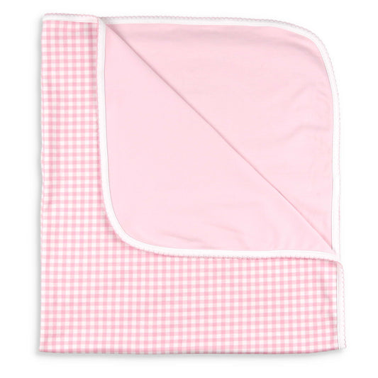 Pink Gingham Pima Blanket