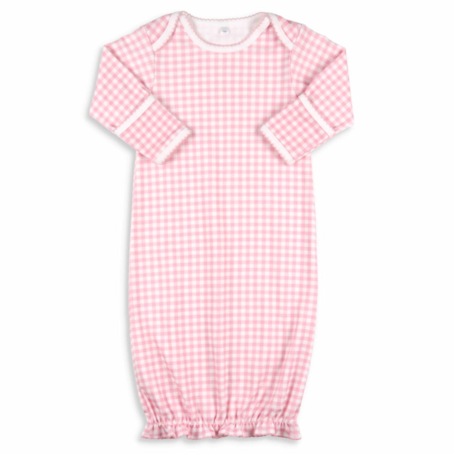 Pink Gingham Pima Gown