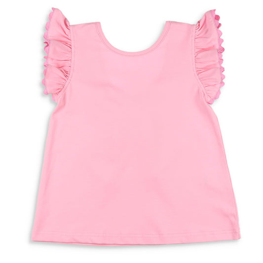 Pink Petal Bow Back Top