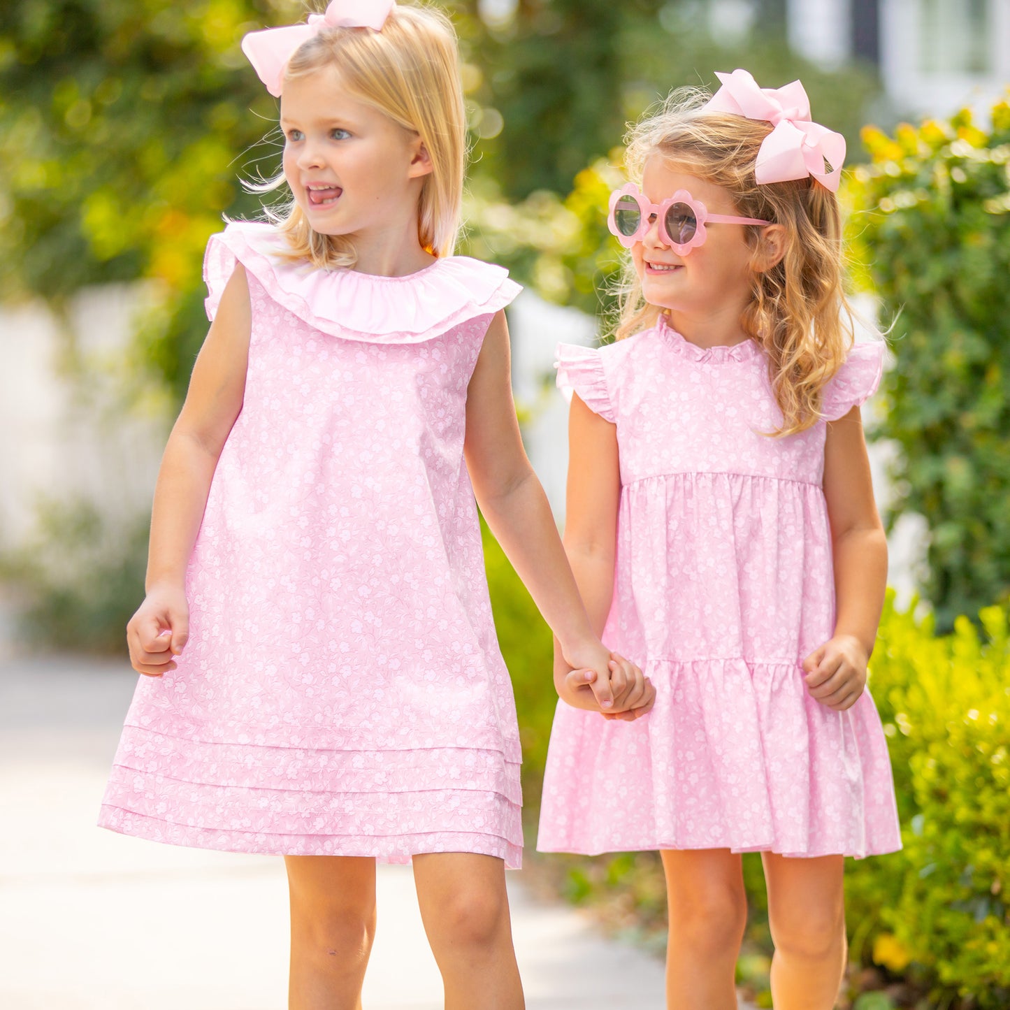 Girls Ruffle Dress - Pink Petal