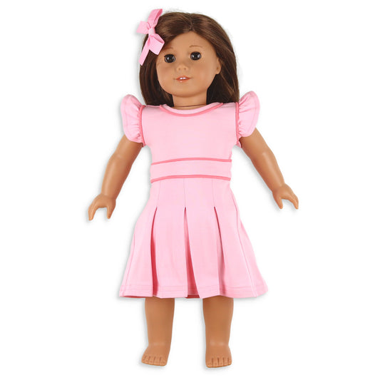Pink Petal Pleated Dress - Doll