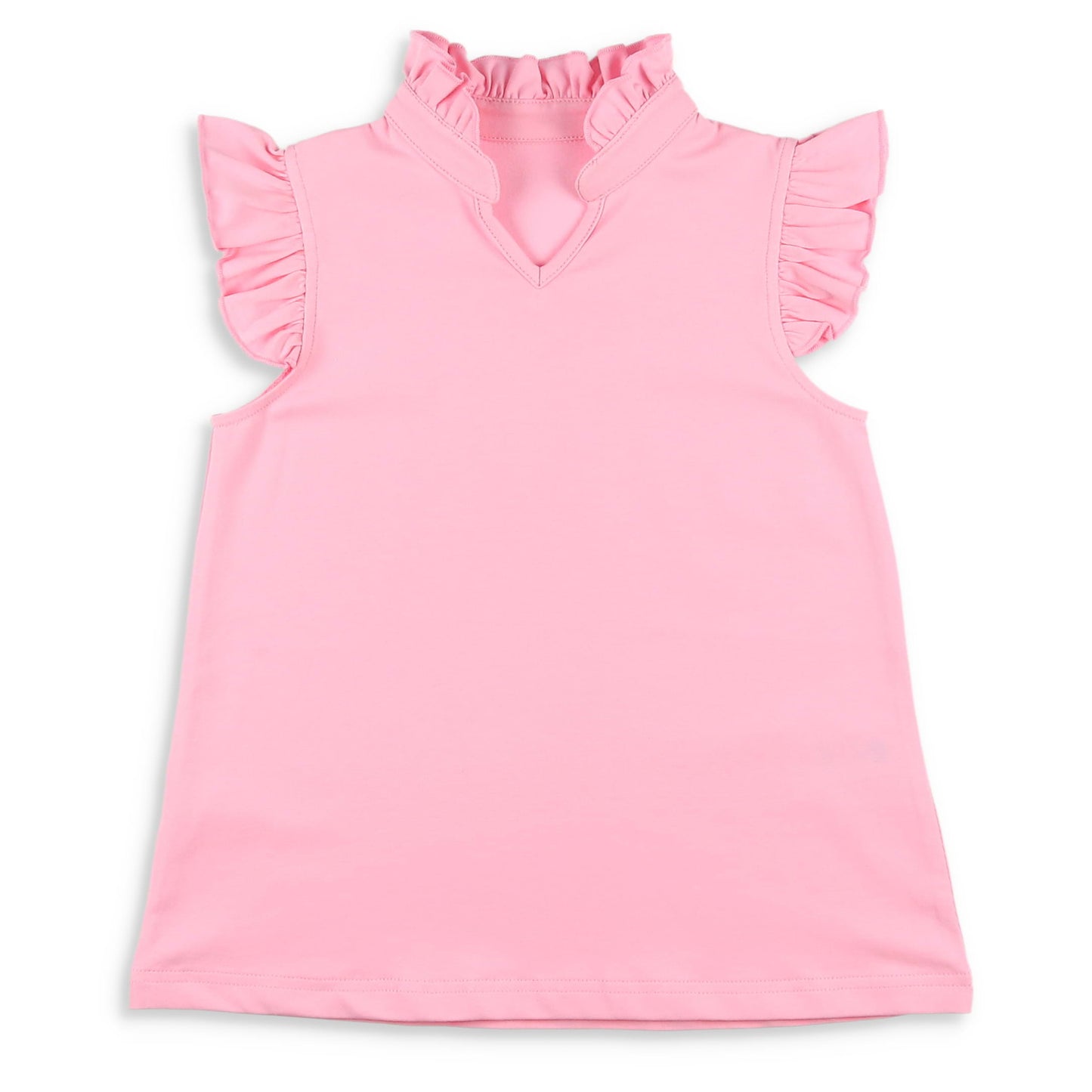 Pink Petal Ruffle Neck Top