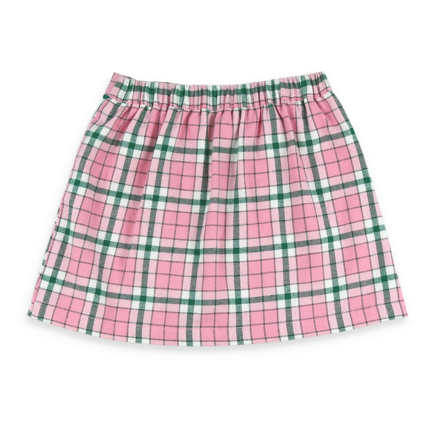 pink plaid skirt back