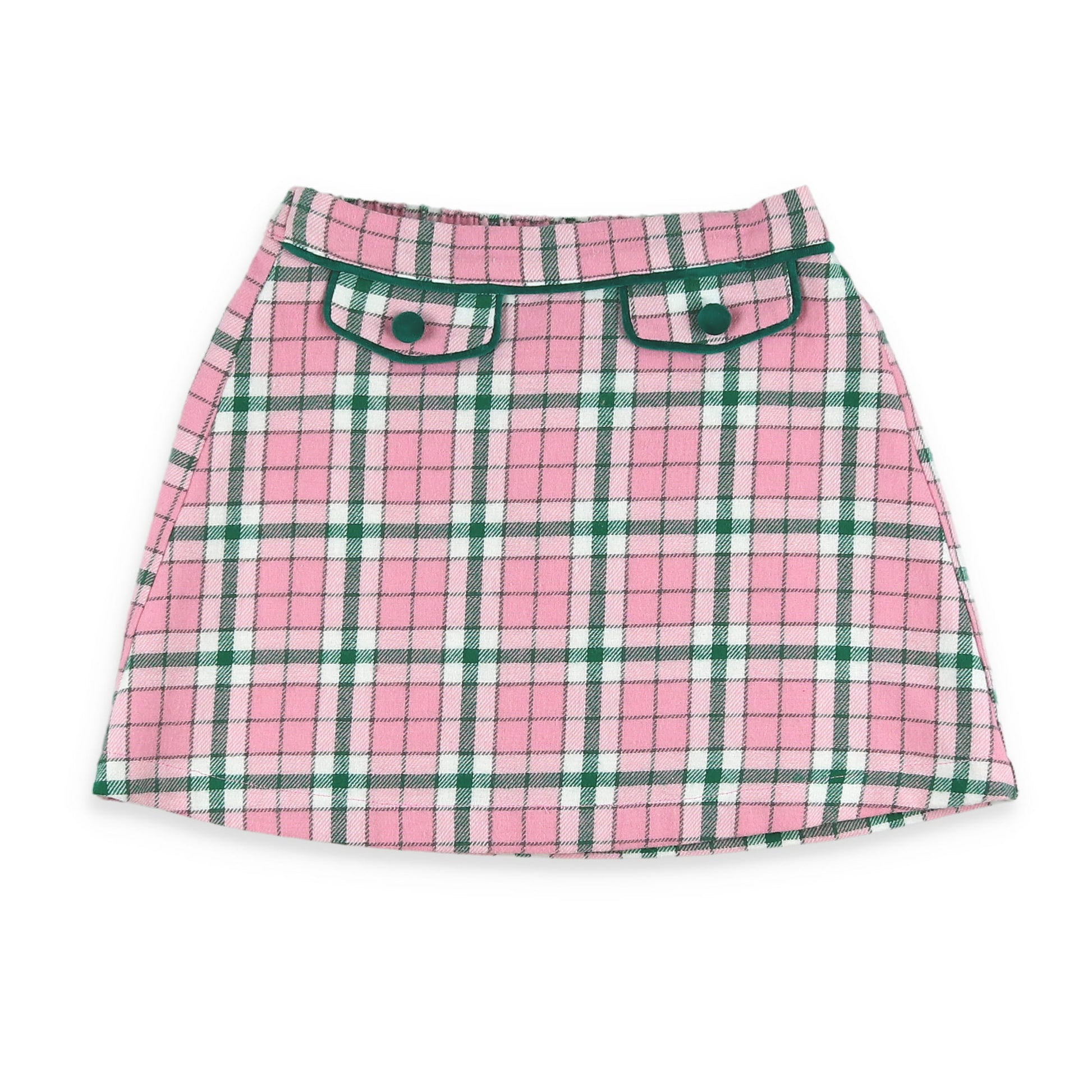 pink plaid skirt
