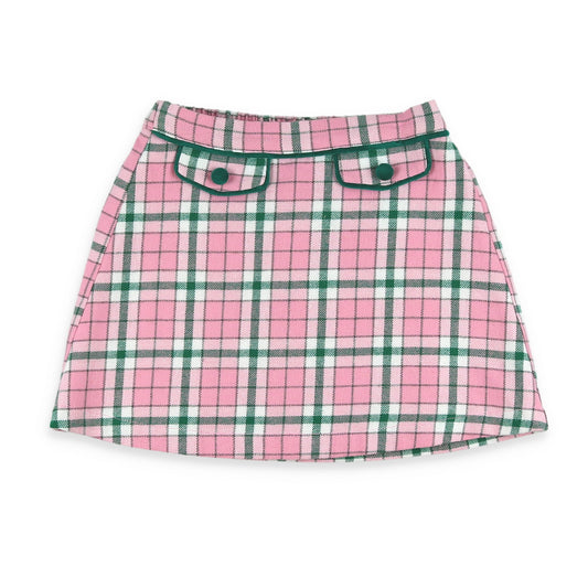pink plaid skirt