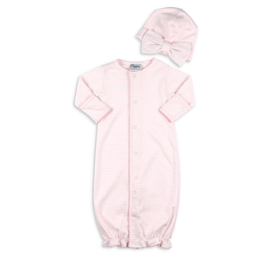 Girls Pima Bringing Home Baby Set - Pink Stripe