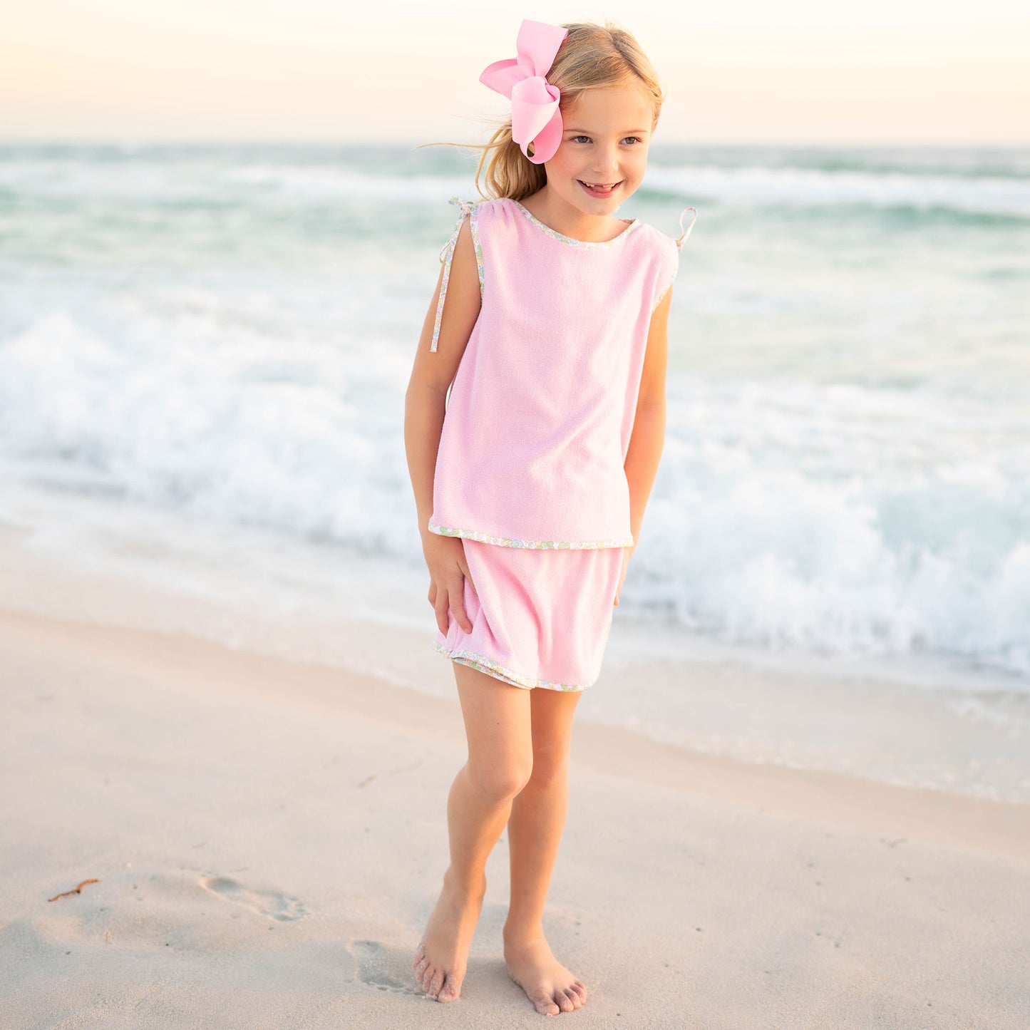 Girls Skort Set - Palm Beach Pink Terry