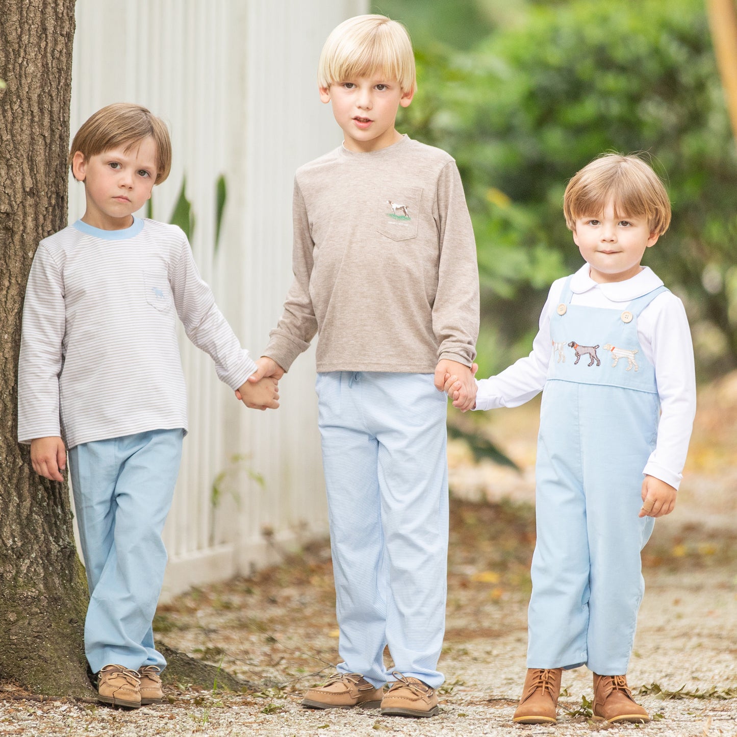 Boys Applique Sky Cord Overalls - Pointer