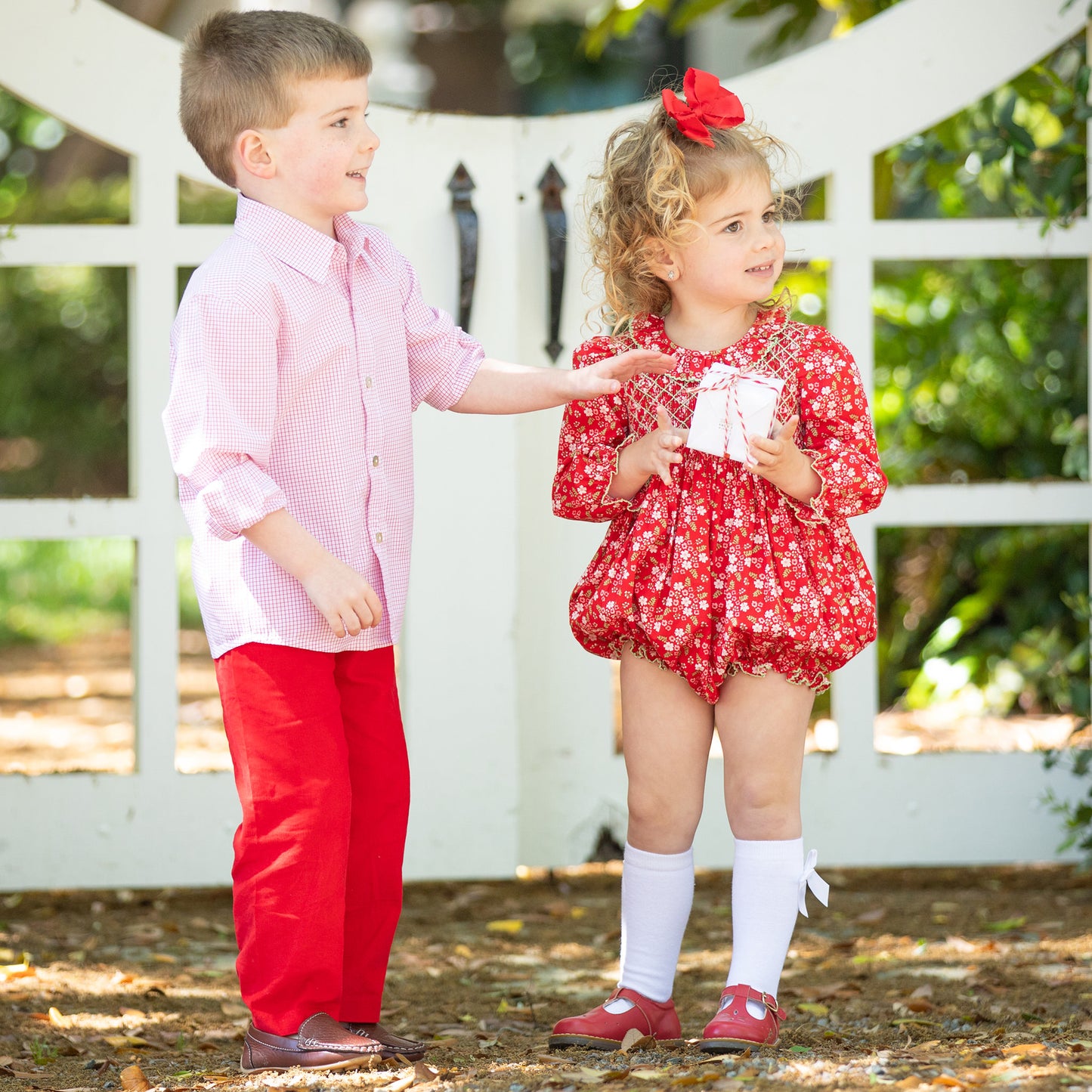 Girls Smocked Eliza Bubble - Poppy