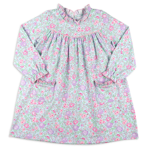 Girls Pocket Dress - Posy Petals