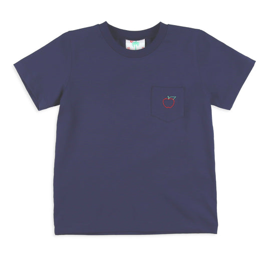 Boys Pocket Tee - Preppy Apples