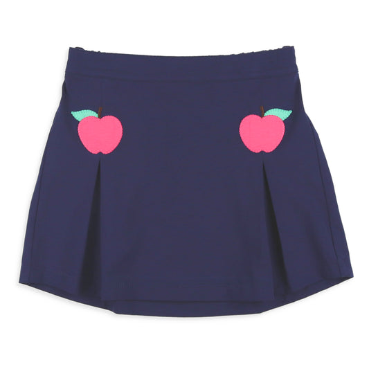 Girls Pleated Skirt - Preppy Apples