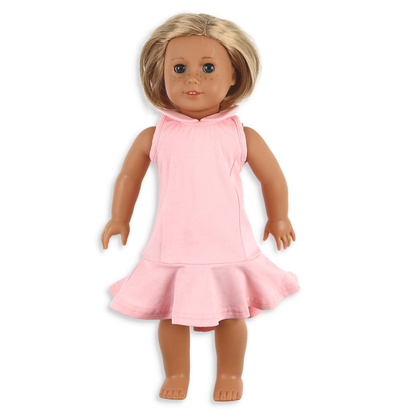 Preppy Pink Polo Dress - Doll Dress