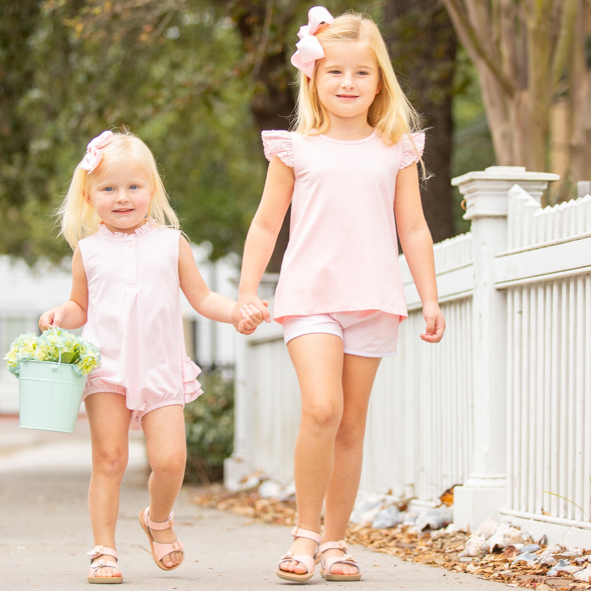 Girls Preppy Pink Top - Shrimp and Grits Kids