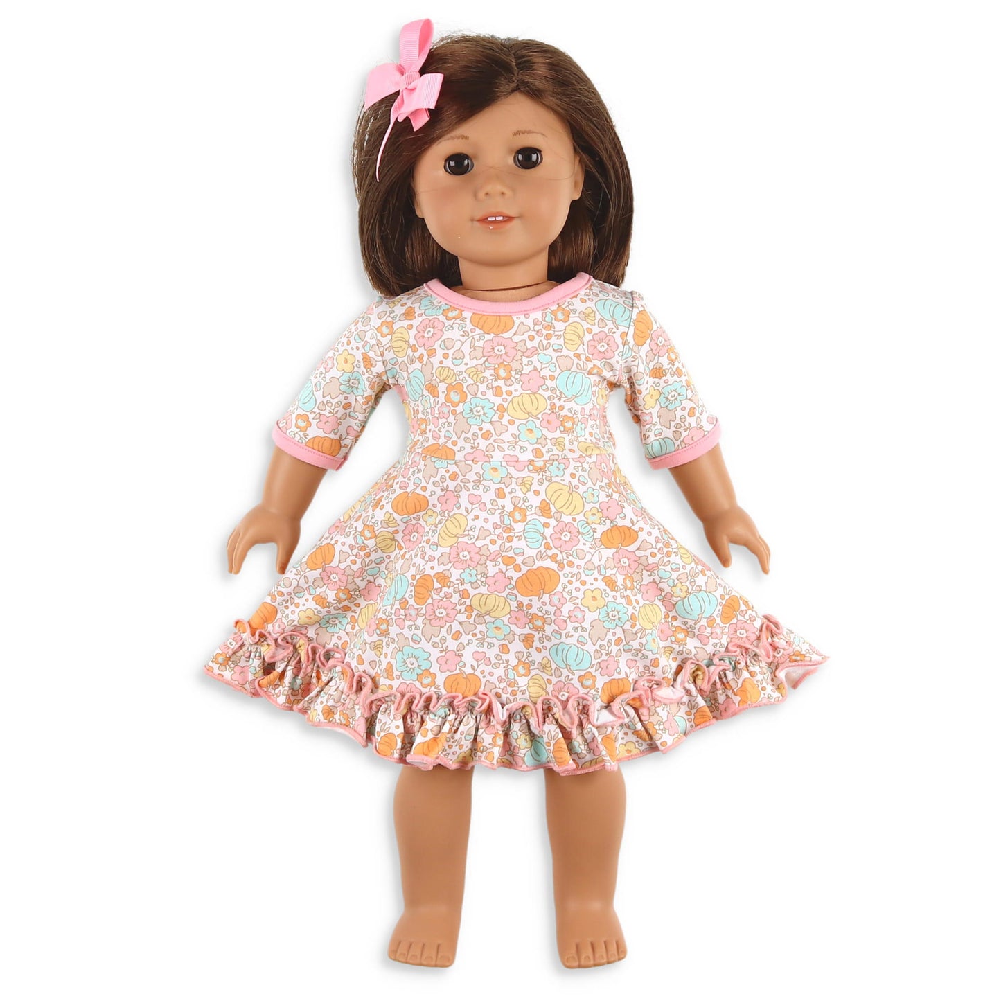 Girls Twirl Doll Dress - Pretty Pumpkin