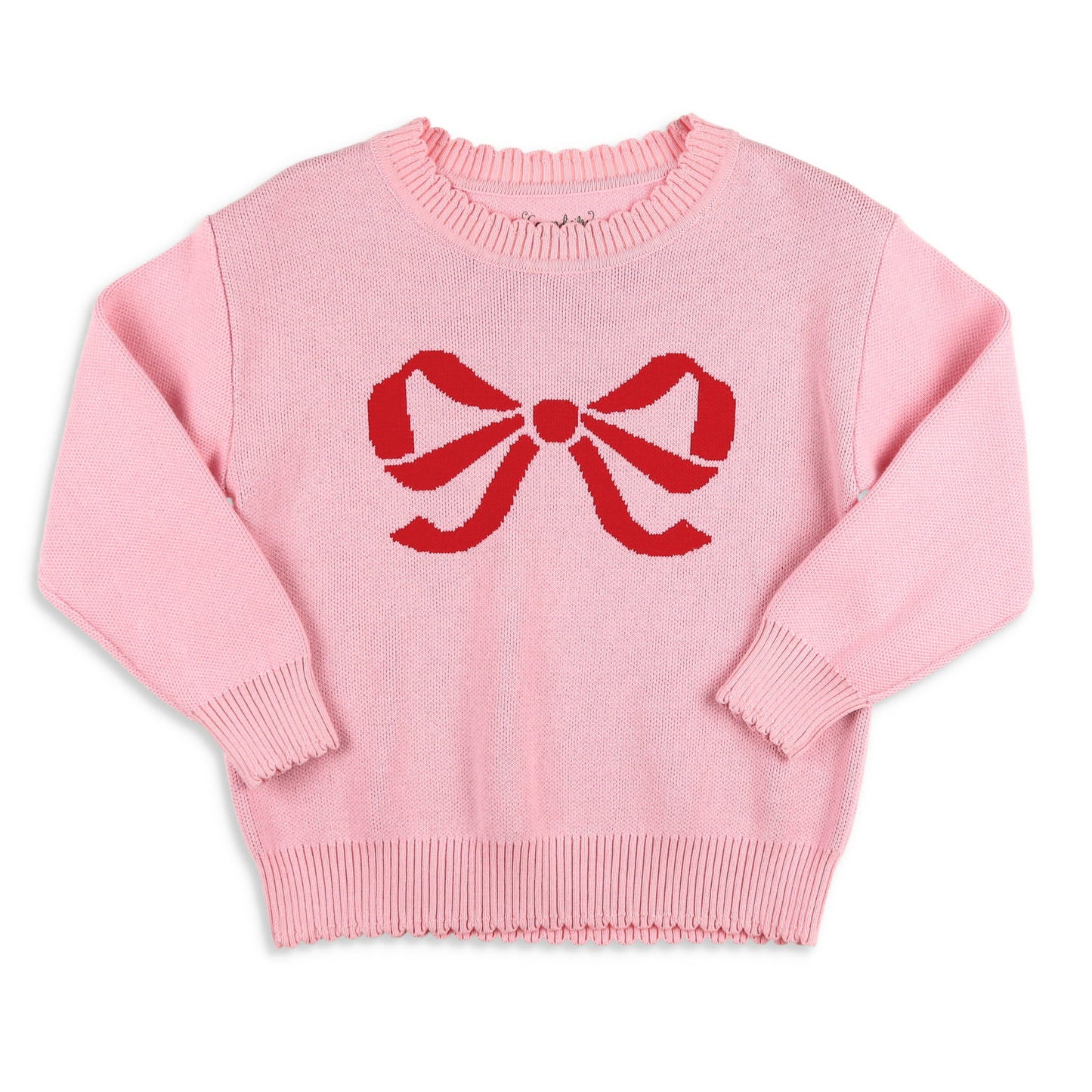 Pretty In Pink Bow Sweater