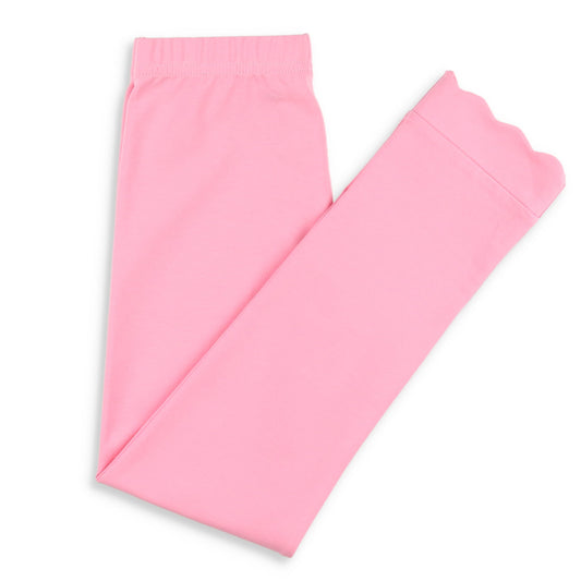 Girls *New* Scallop Leggings - Pretty In Pink