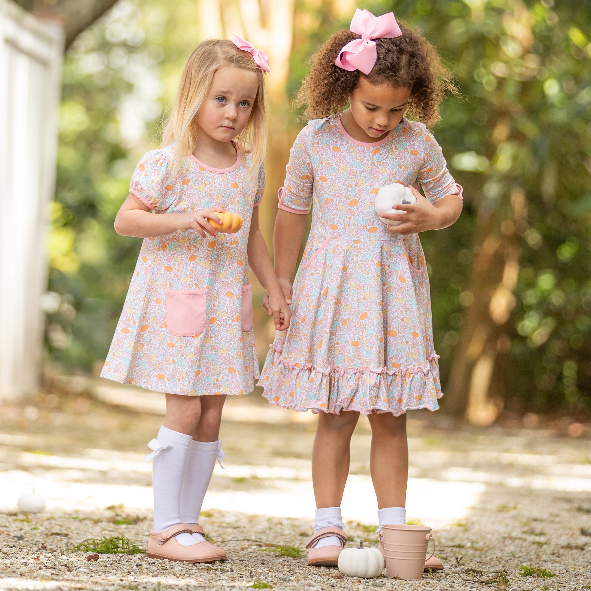 Girls Twirl Dress - Pretty Pumpkin - Shrimp and Grits Kids