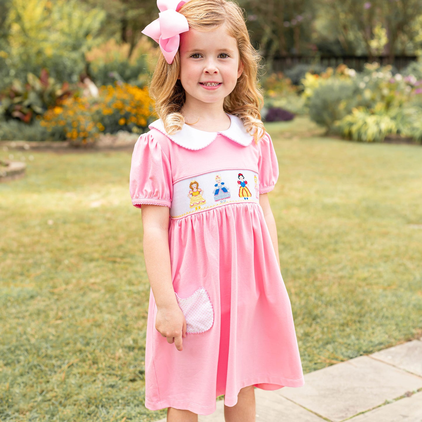 Girls Smocked Dress - Princesses