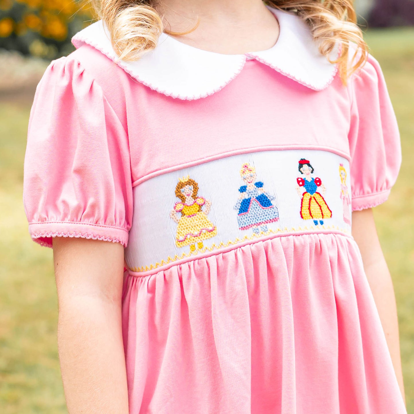Girls Smocked Dress - Princesses