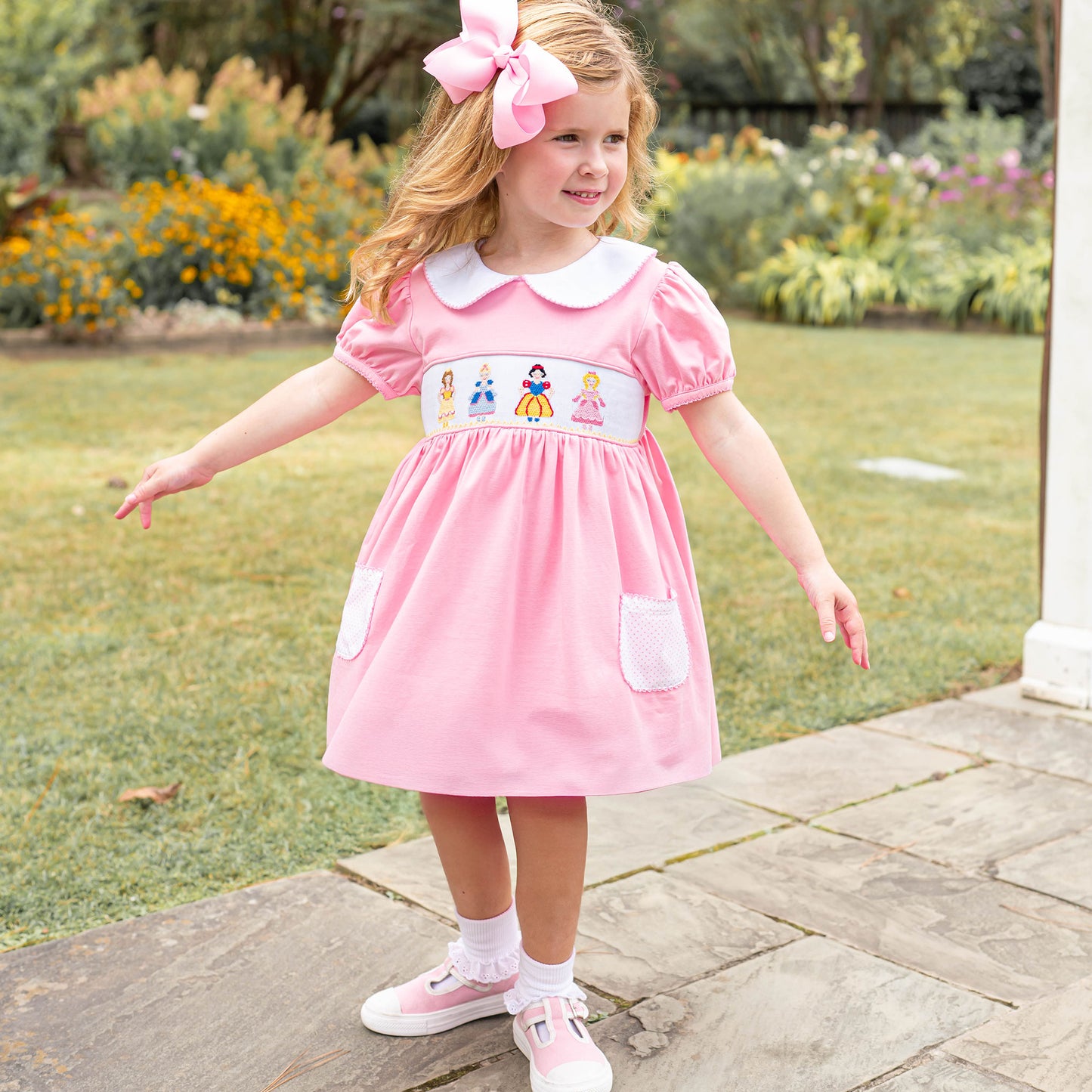 Girls Smocked Dress - Princesses