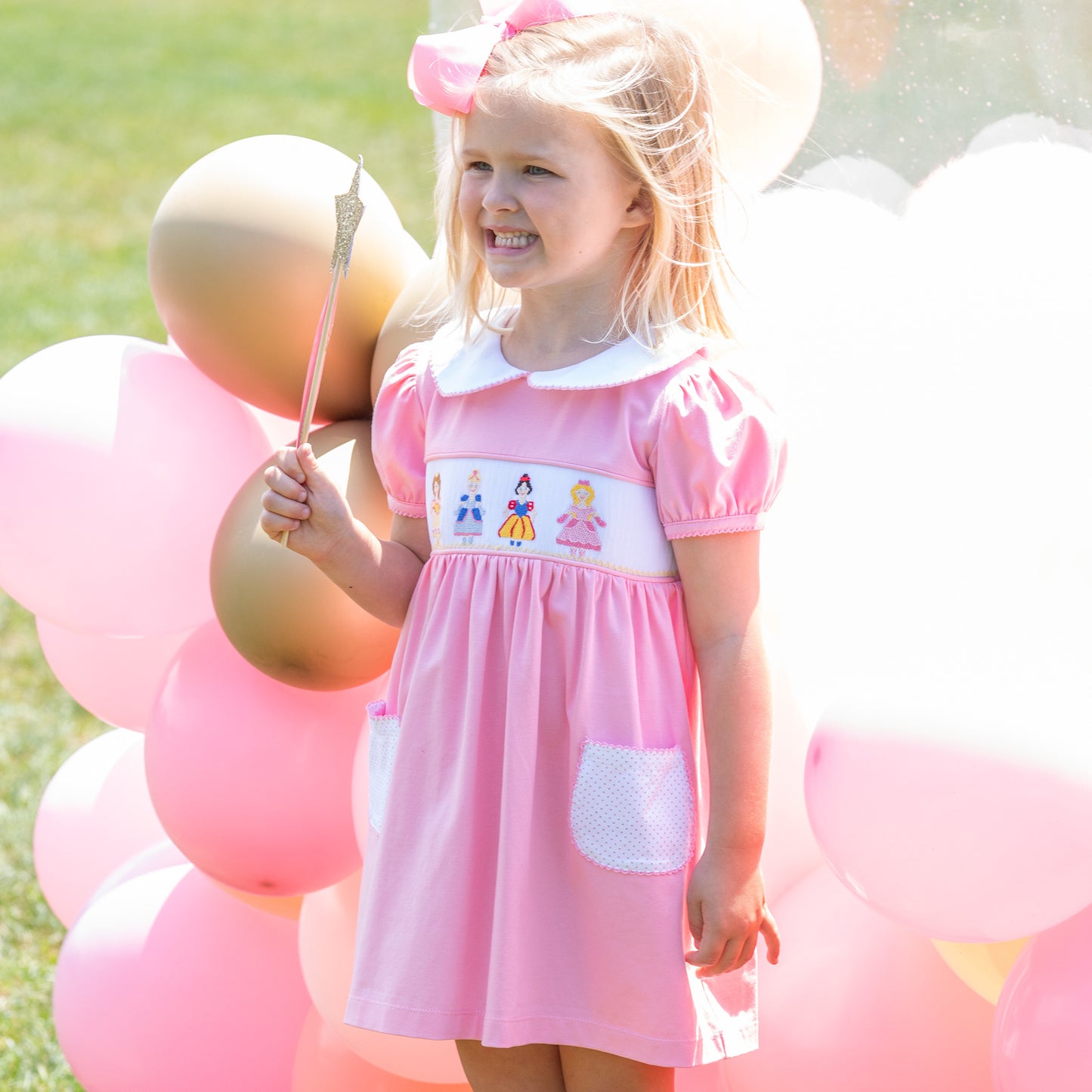 Girls Smocked Dress - Princesses