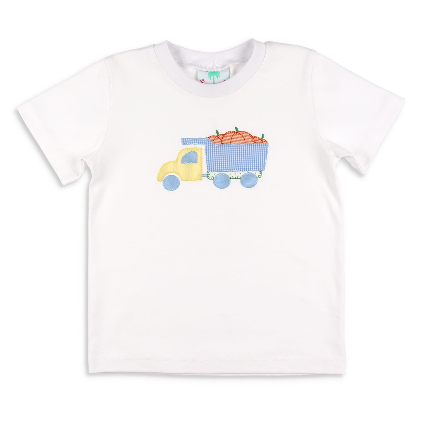 Boys Applique Shirt - Pumpkin Truck