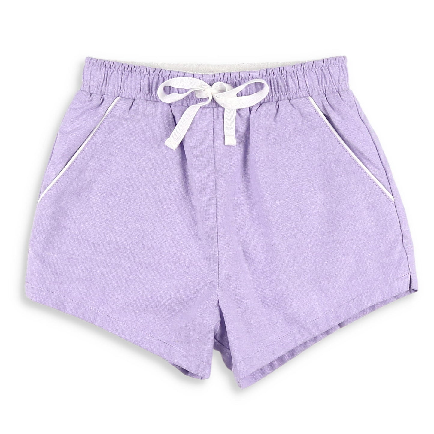 Boys Shrimp Shorts - Purple Oxford