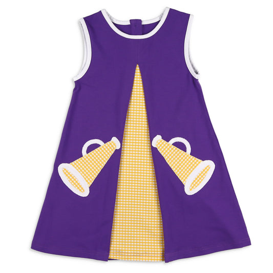 Girls Rah Rah Cheer Dress - Purple
