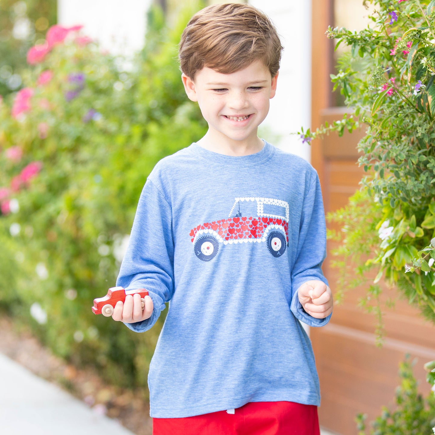 Boys Graphic Tee - Racing Hearts