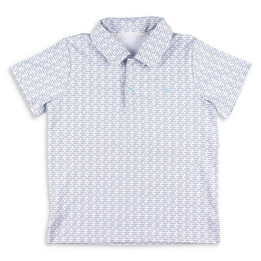 Boys Performance Polo - Rainbow Trout