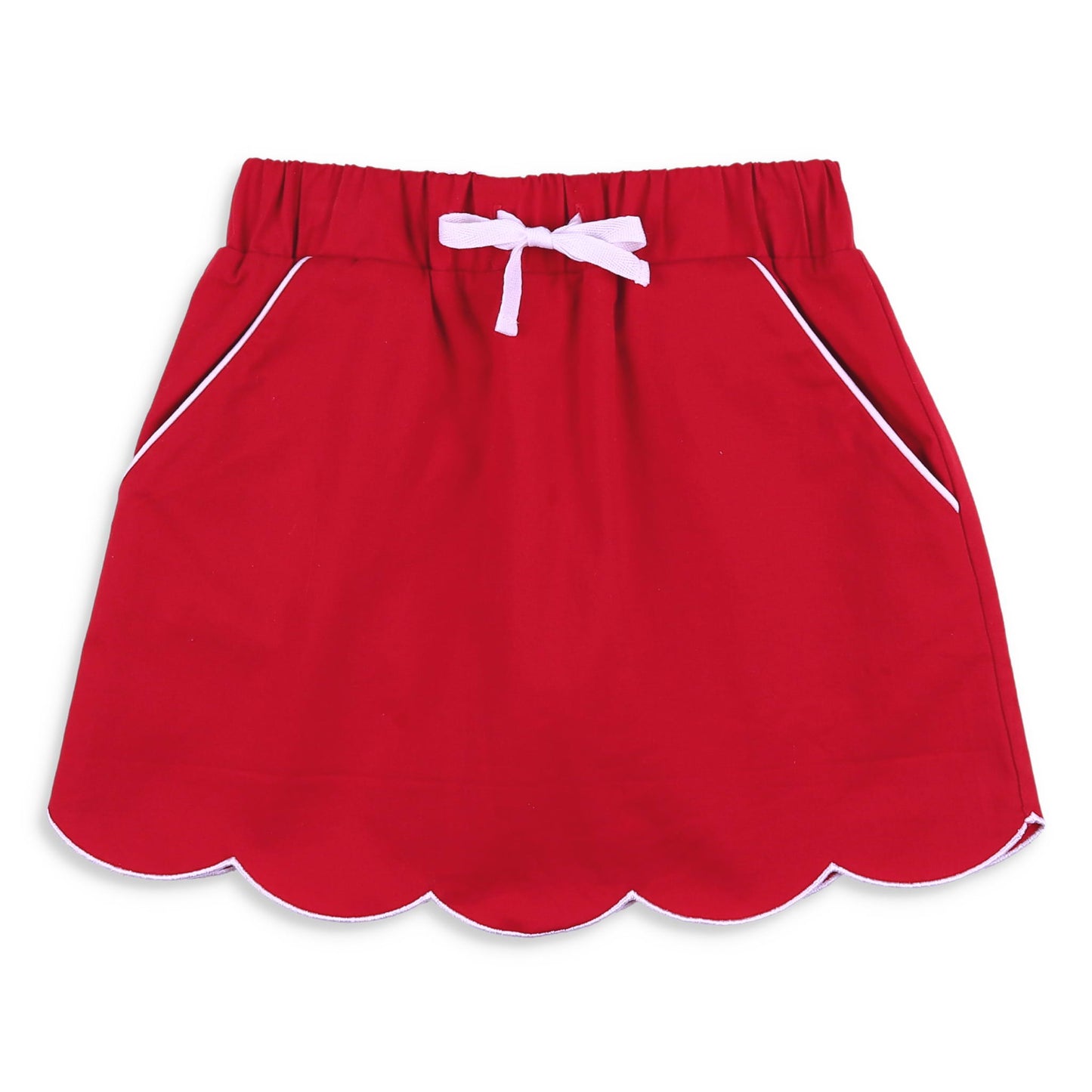 Red Scallop Skort