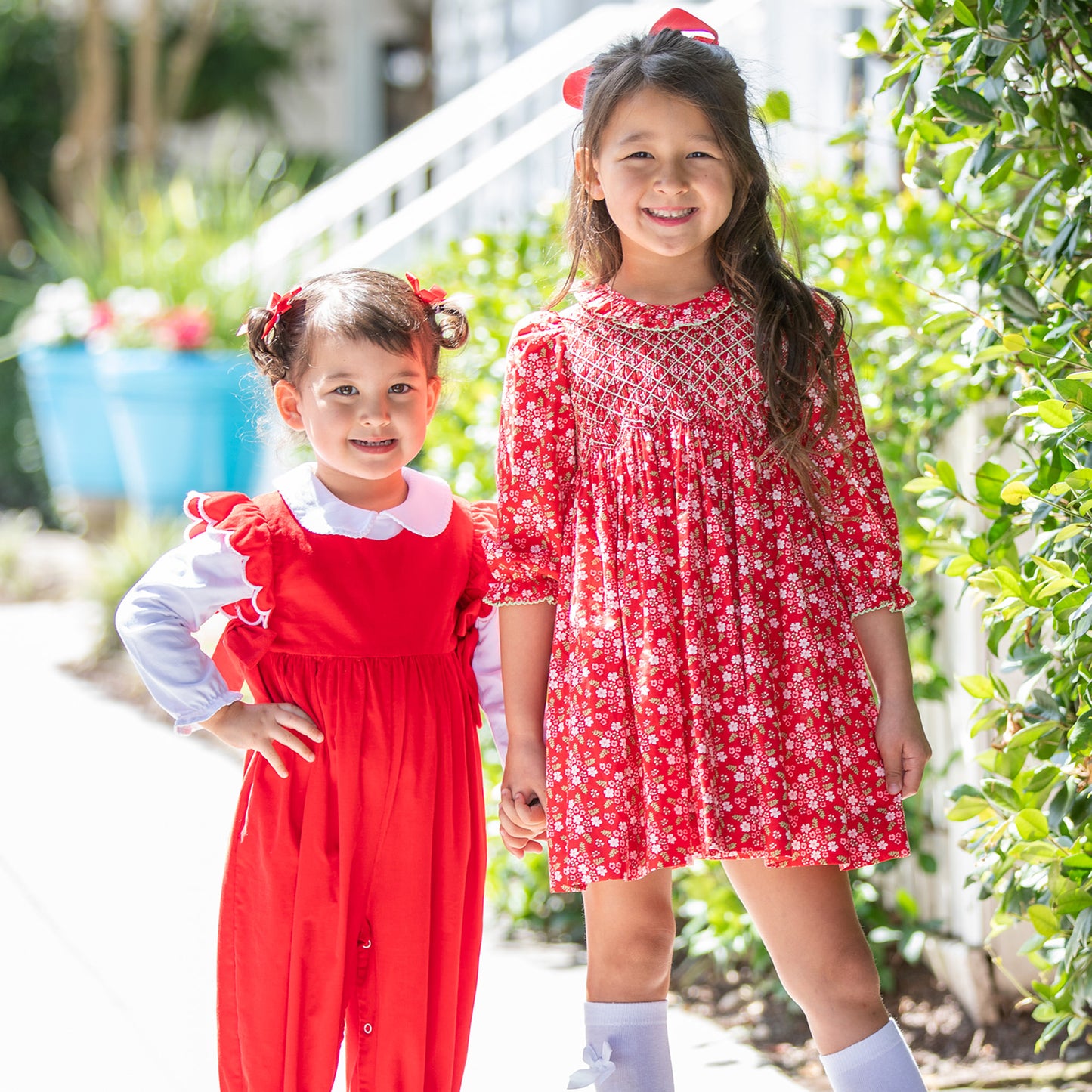 Girls Annie Bubble - Red Corduroy