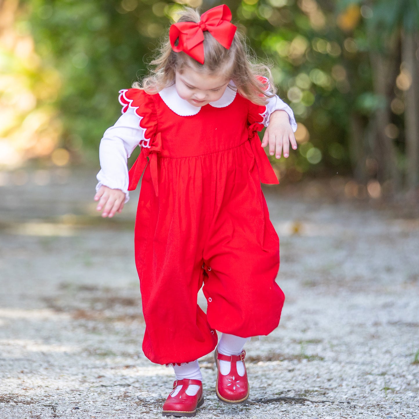 Girls Annie Bubble - Red Corduroy