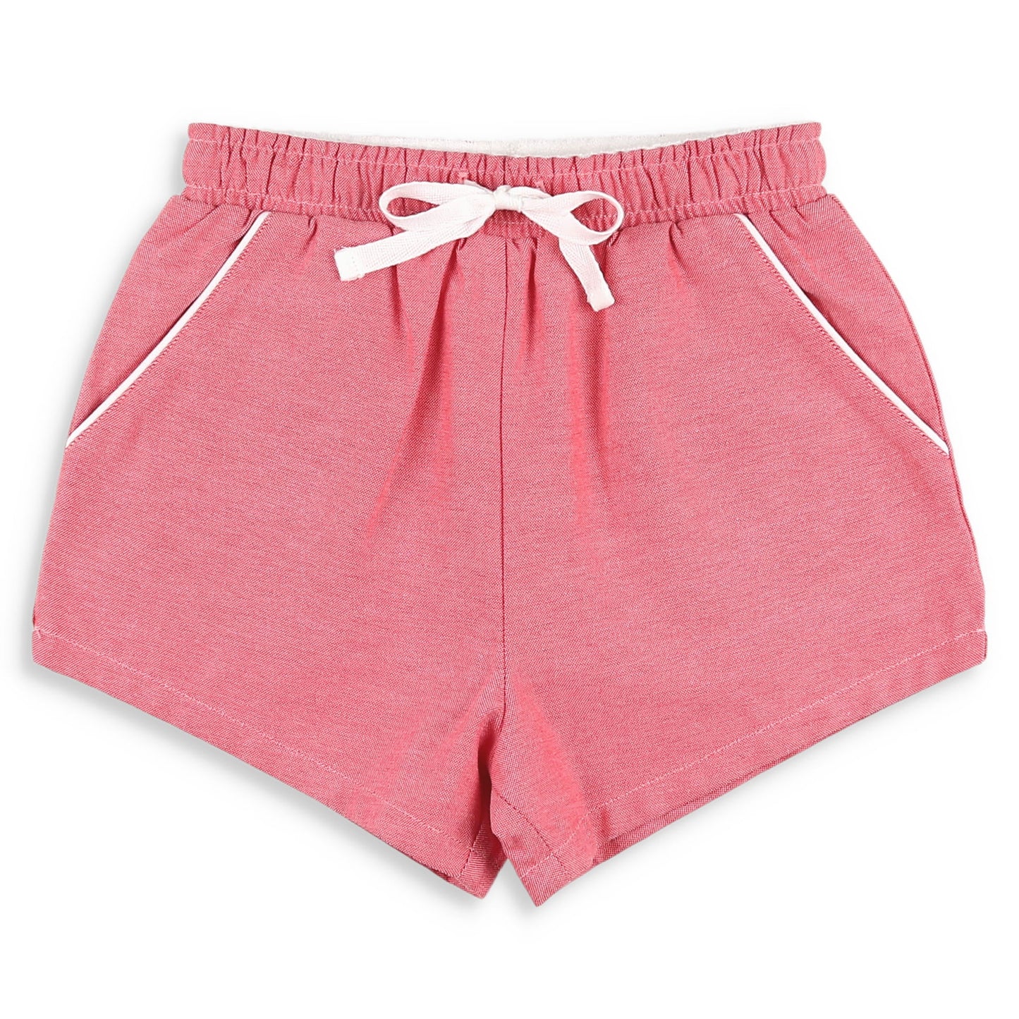 Boys Shrimp Shorts - Red Oxford