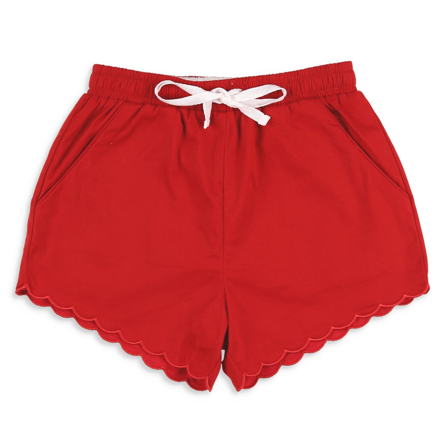 Red Scallop Shorts