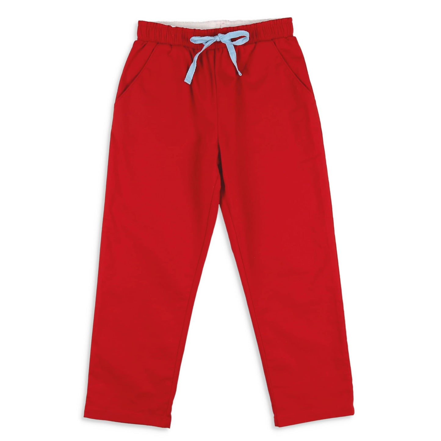 Boys Red Twill Shrimp Pants