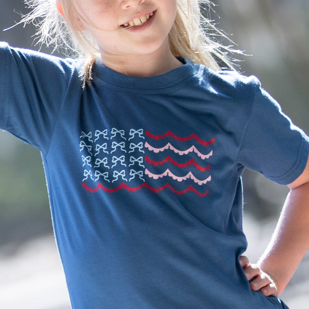 Red, White, & Bow Graphic Tee
