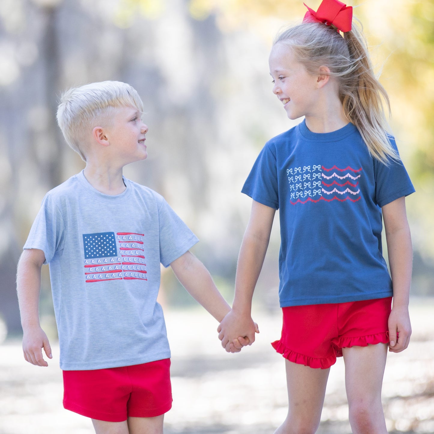 Red, White, & Bow Graphic Tee